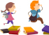 logo image of two children running